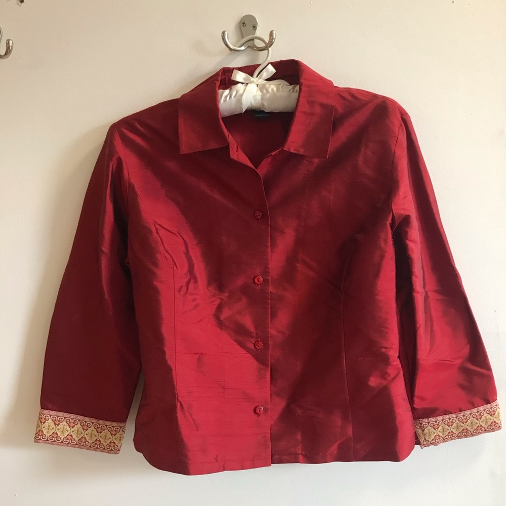 Vintage Ann Taylor silk button-down